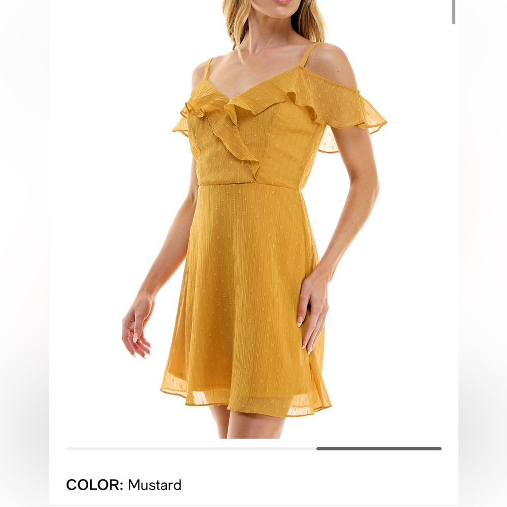 BCX Dress-Juniors Medium Mustard color